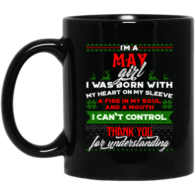 Limited Edition Christmas May Girl Black Mug
