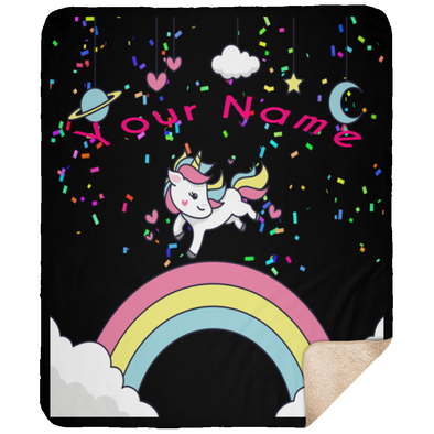 Limited Edition Personalized Unicorn Rainbow Blast Blanket