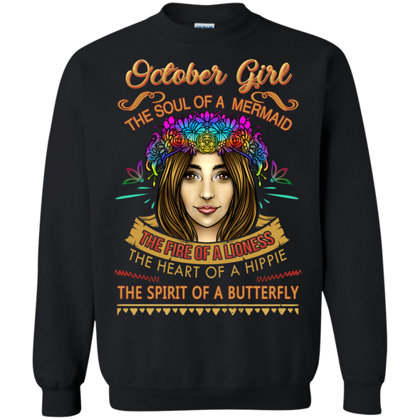 Limited Edition **October Girl Born With Mermaid Soul** Shirts & Hoodies