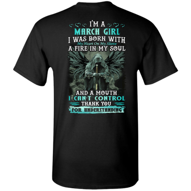 New Edition **March Girl Fire In A Soul Back Print** Shirts & Hoodies