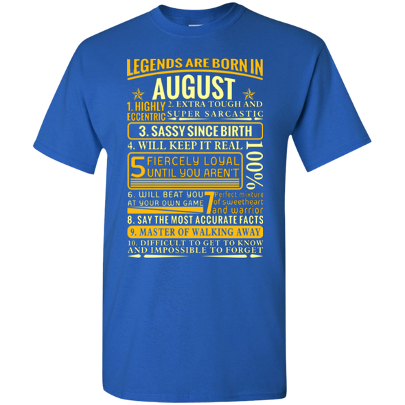 Latest Edition ** Legends Are Born In August** Front Print Shirts & Hoodies