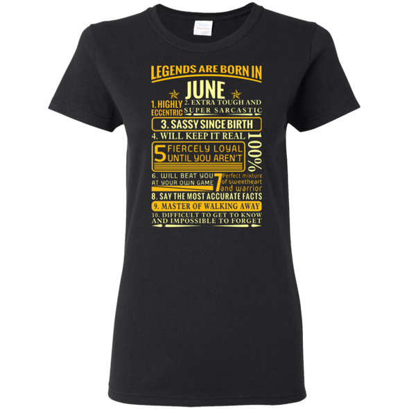 Latest Edition ** Legends Are Born In June** Front Print Shirts & Hoodies