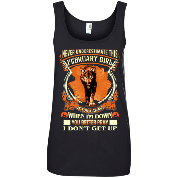 New Edition Wolf Print** Never Underestimate February Born Girl** Shirts & Hoodies