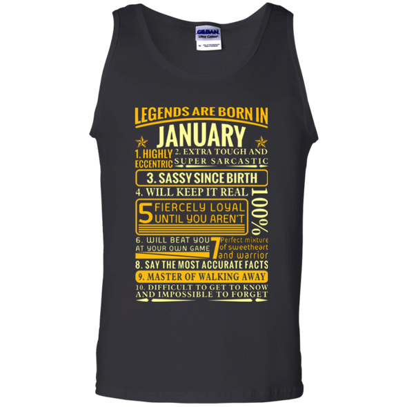 Latest Edition ** Legends Are Born In January** Front Print Shirts & Hoodies