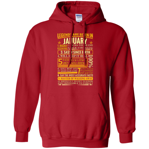 Latest Edition ** Legends Are Born In January** Front Print Shirts & Hoodies