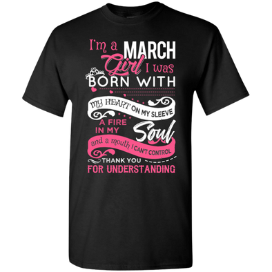 Limited Edition **Heart & Soul Of March Born Girl** Shirts & Hoodies