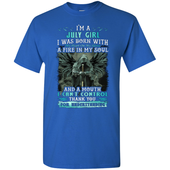 Limited Edition **July Girl Born With Fire In A Soul** Shirts & Hoodie