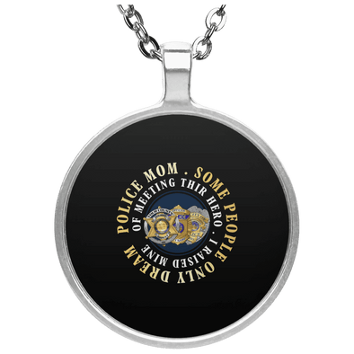 Limited Edition Police Mom Circle Necklace