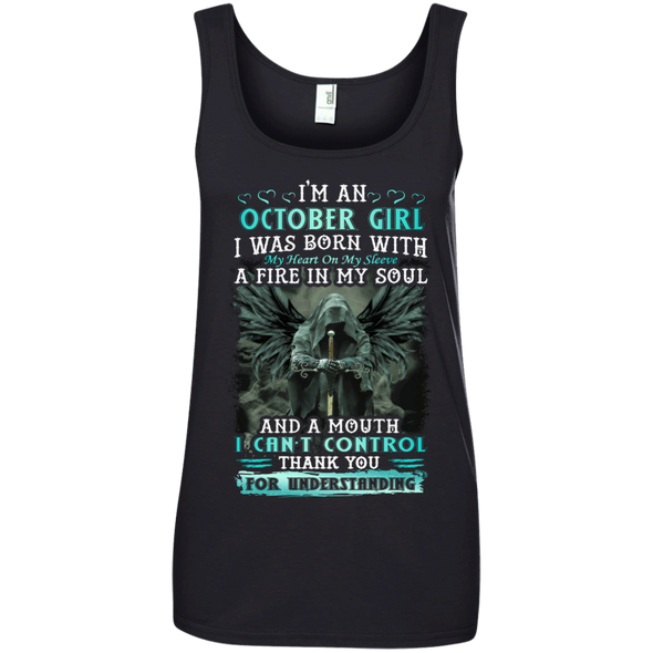 Limited Edition **October Girl Born With Fire In A Soul** Shirts & Hoodie