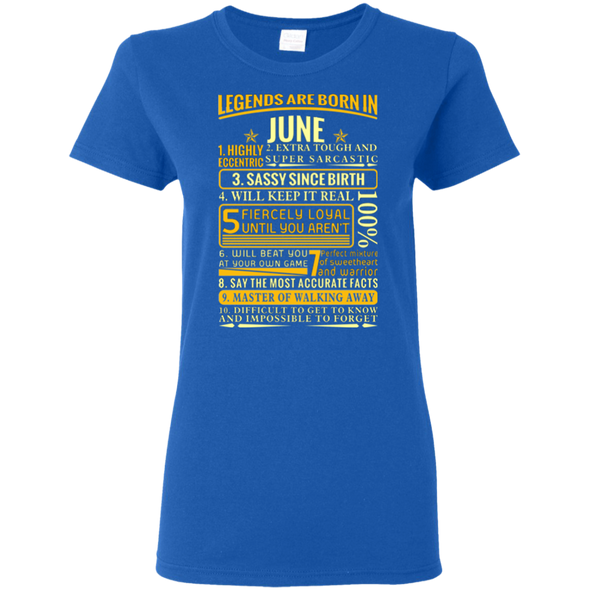 Latest Edition ** Legends Are Born In June** Front Print Shirts & Hoodies