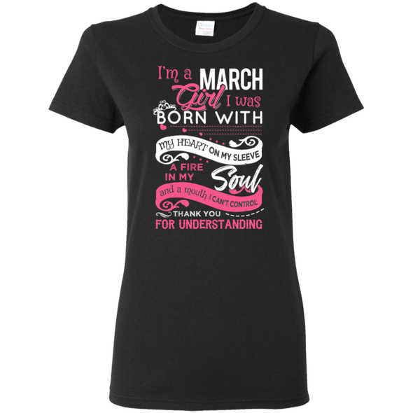 Limited Edition **Heart & Soul Of March Born Girl** Shirts & Hoodies
