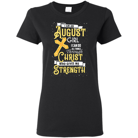Limited Edition **An August Girl With Jesus Strength** Shirts & Hoodies