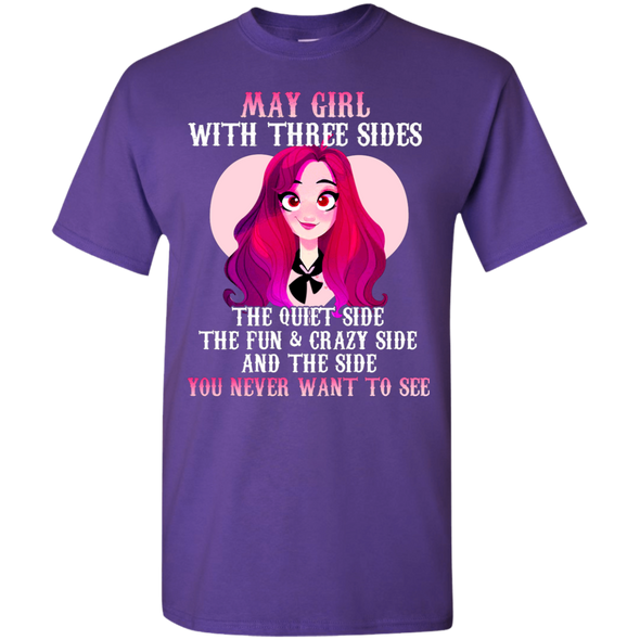 Limited Edition **May Girl With Three Sides Front Print** Shirts & Hoodies