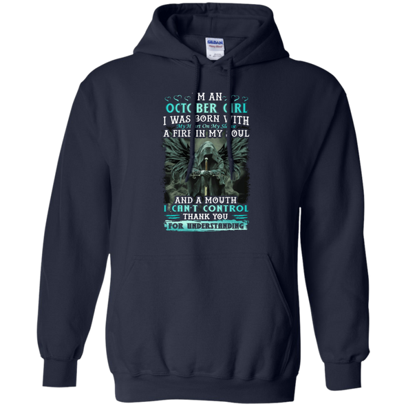 Limited Edition **October Girl Born With Fire In A Soul** Shirts & Hoodie