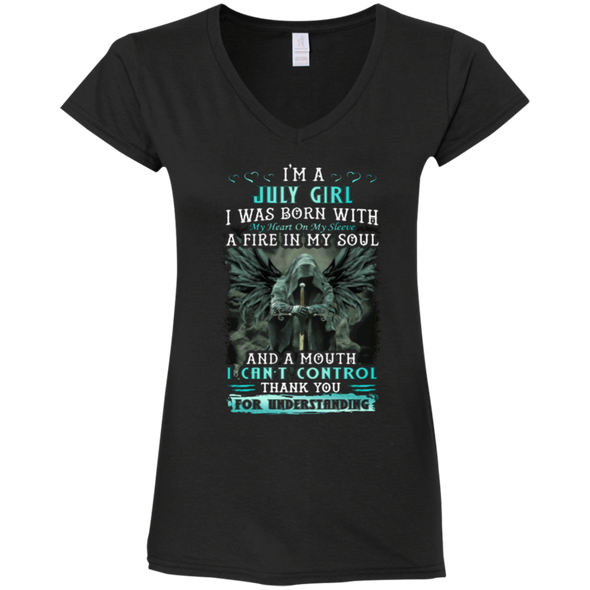 Limited Edition **July Girl Born With Fire In A Soul** Shirts & Hoodie