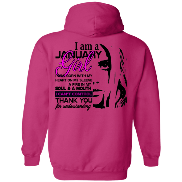 Newly Launched**January Born Girl Back Print Shirts & Hoodies**