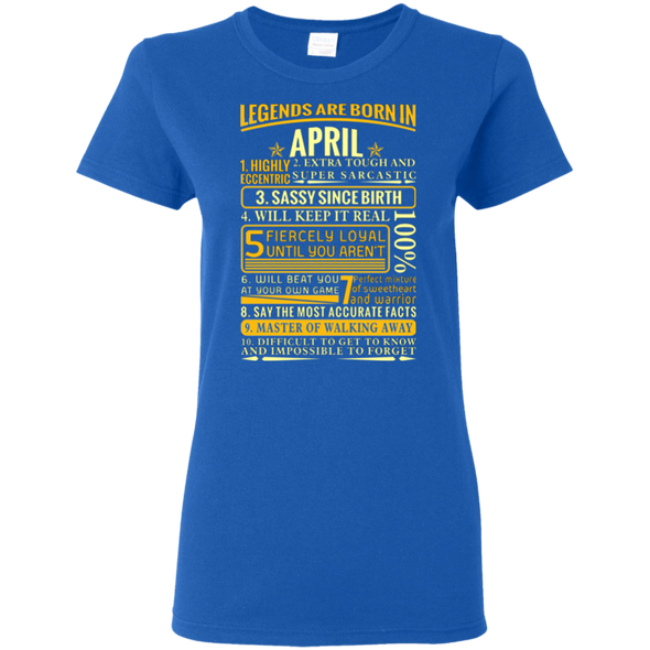 Latest Edition ** Legends Are Born In April** Front Print Shirts & Hoodies