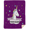 Limited Edition Personalized Unicorn Heart Blanket