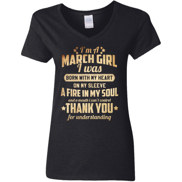 Newly Published **March Girl With Heart & Soul** Shirts & Hoodies