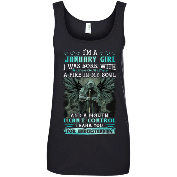 Limited Edition **January Girl Born With Fire In A Soul** Shirts & Hoodie