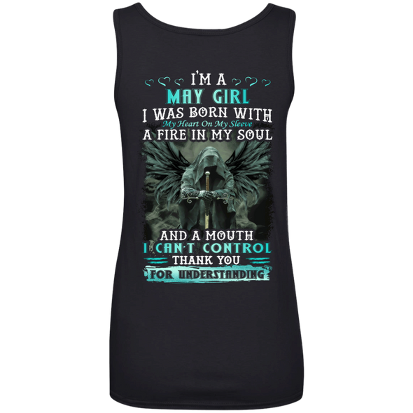 New Edition **May Girl Fire In A Soul Back Print** Shirts & Hoodies