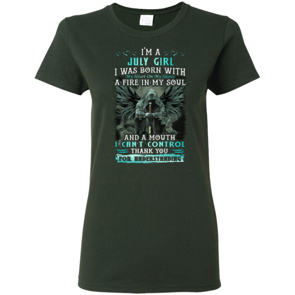 Limited Edition **July Girl Born With Fire In A Soul** Shirts & Hoodie