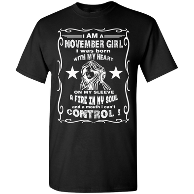 Limited Edition **November Girl Born With Heart On Sleeves** Shirts & Hoodie