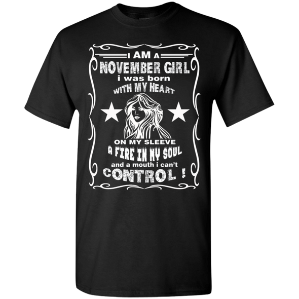 Limited Edition **November Girl Born With Heart On Sleeves** Shirts & Hoodie