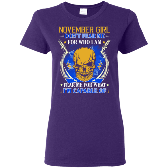 Limited Edition **Don't Fear November Girl** Shirts & Hoodies