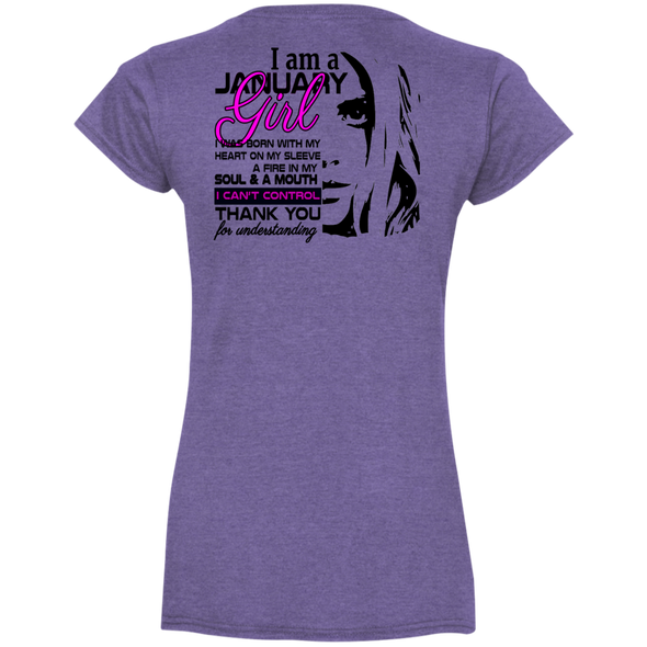 Newly Launched**January Born Girl Back Print Shirts & Hoodies**