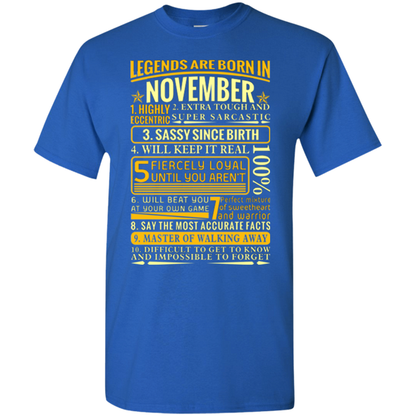 Latest Edition ** Legends Are Born In November** Front Print Shirts & Hoodies