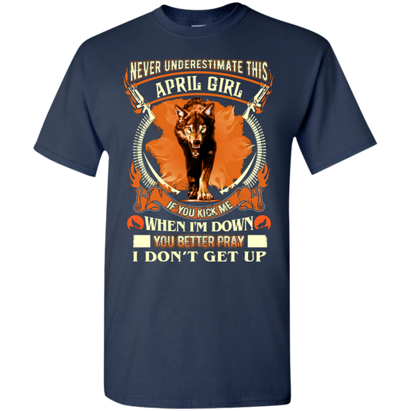 New Edition Wolf Print** Never Underestimate April Born Girl** Shirts & Hoodies