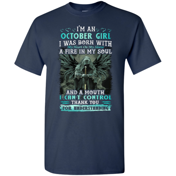 Limited Edition **October Girl Born With Fire In A Soul** Shirts & Hoodie