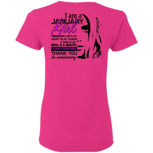 Newly Launched**January Born Girl Back Print Shirts & Hoodies**