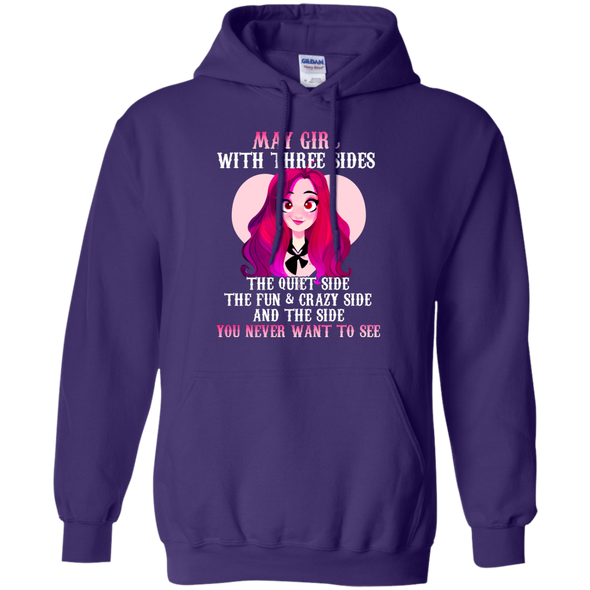 Limited Edition **May Girl With Three Sides Front Print** Shirts & Hoodies
