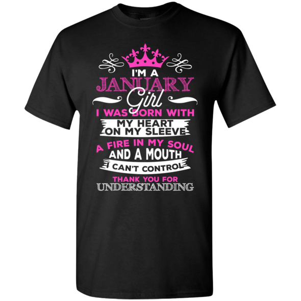 Just Launched **January Girl - Heart On Sleeve** Shirts & Hoodies