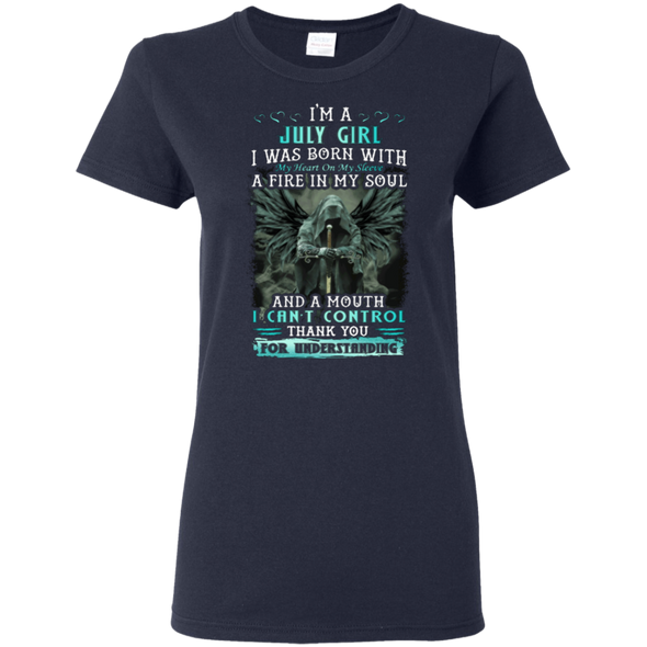 Limited Edition **July Girl Born With Fire In A Soul** Shirts & Hoodie