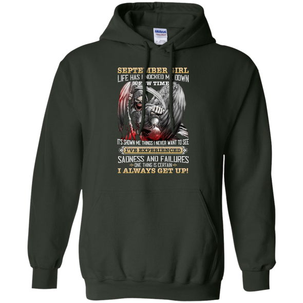 Skull Print **September Born Girl Always Get Up** Shirts & Hoodies