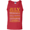 Limited Edition Born In July Shirts - Not Available In Stores G220 Gildan 100% Cotton Tank Top