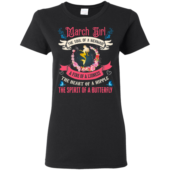 Limited Edition **March Girl With Soul Of Mermaid** Shirts & Hoodies