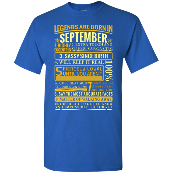 Latest Edition ** Legends Are Born In September** Front Print Shirts & Hoodies