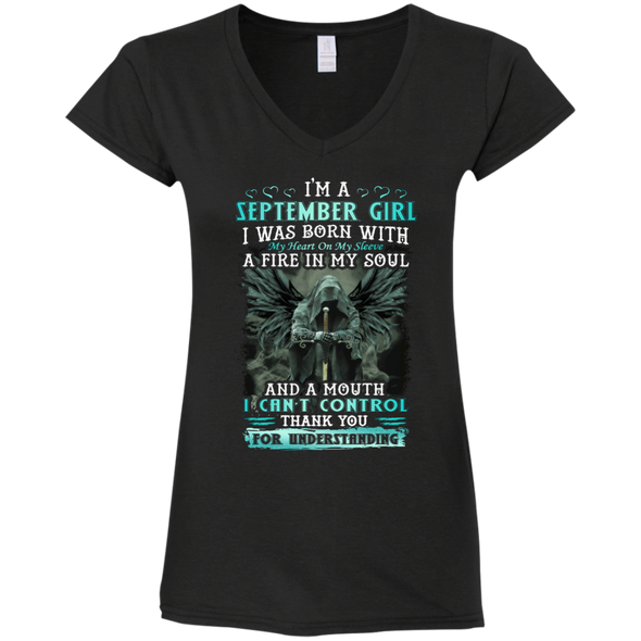 Limited Edition **September Girl Born With Fire In A Soul** Shirts & Hoodie