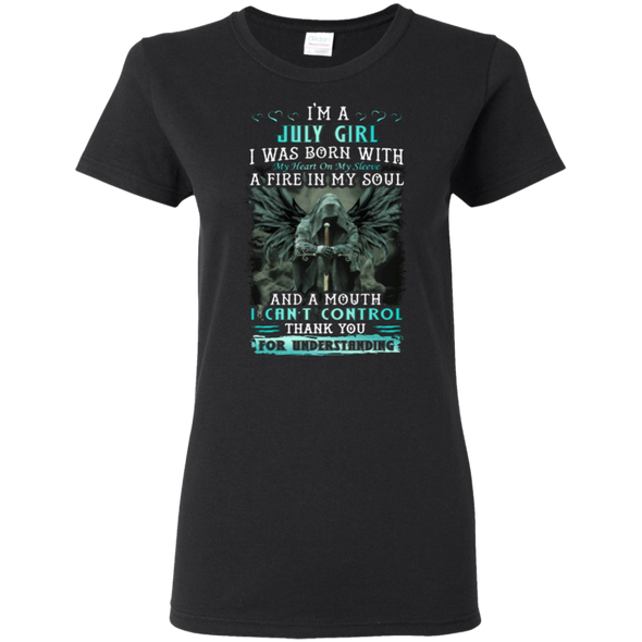 Limited Edition **July Girl Born With Fire In A Soul** Shirts & Hoodie