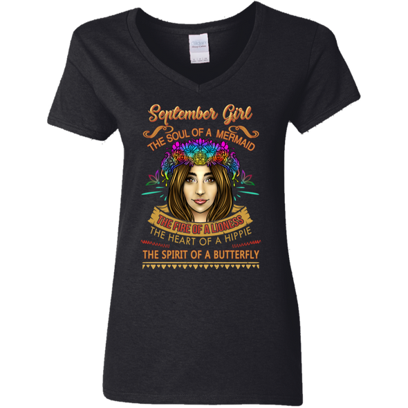 Limited Edition **September Girl Born With Mermaid Soul** Shirts & Hoodies