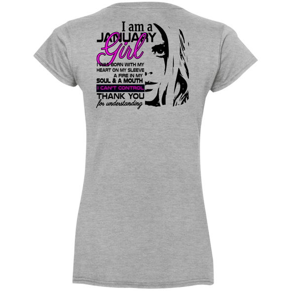 Newly Launched**January Born Girl Back Print Shirts & Hoodies**