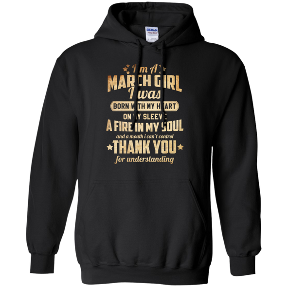 Newly Published **March Girl With Heart & Soul** Shirts & Hoodies