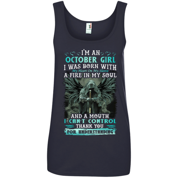 Limited Edition **October Girl Born With Fire In A Soul** Shirts & Hoodie