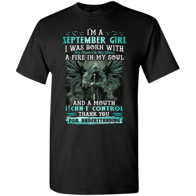 Limited Edition **September Girl Born With Fire In A Soul** Shirts & Hoodie