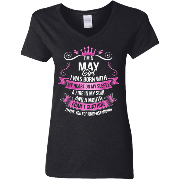 Newly Launched **May Girl Born With Heart On Sleeve** Shirts & Hoodies