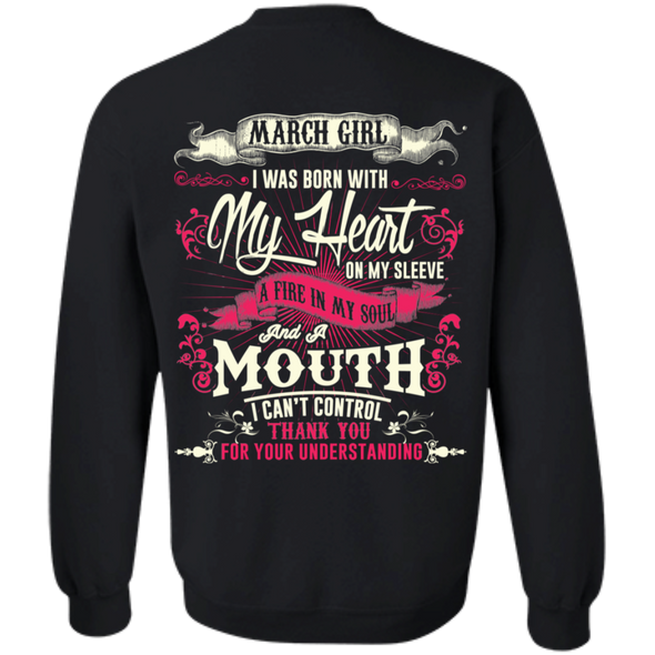 Pink Edition **March Born Girl** Back Print Shirts & Hoodies